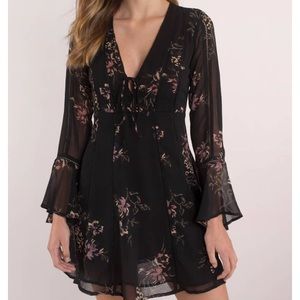 Astr the Label Crystal Dress in Black Floral